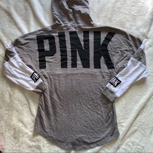 VS PINK Grey Pullover Tunic Hoodie